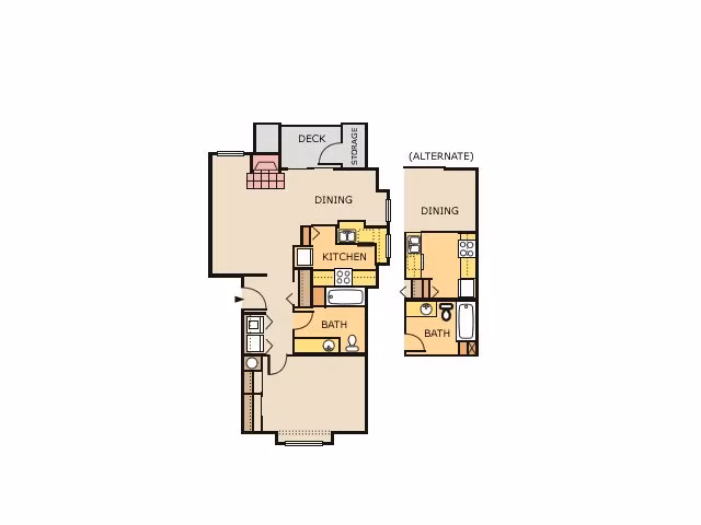 1 Bed 1 Bath Creekside C-305 floor plan